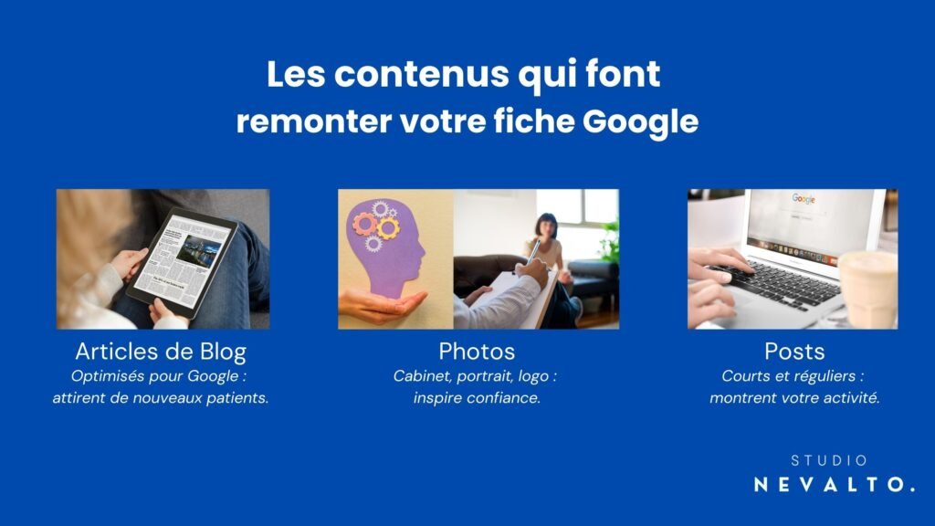 Les contenus pour psychologues qui font remonter votre fiche google
